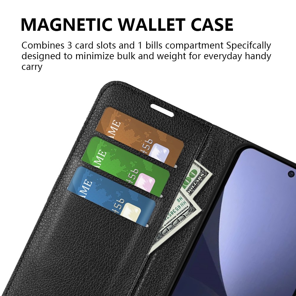 Xiaomi 13 Wallet Book Cover Black