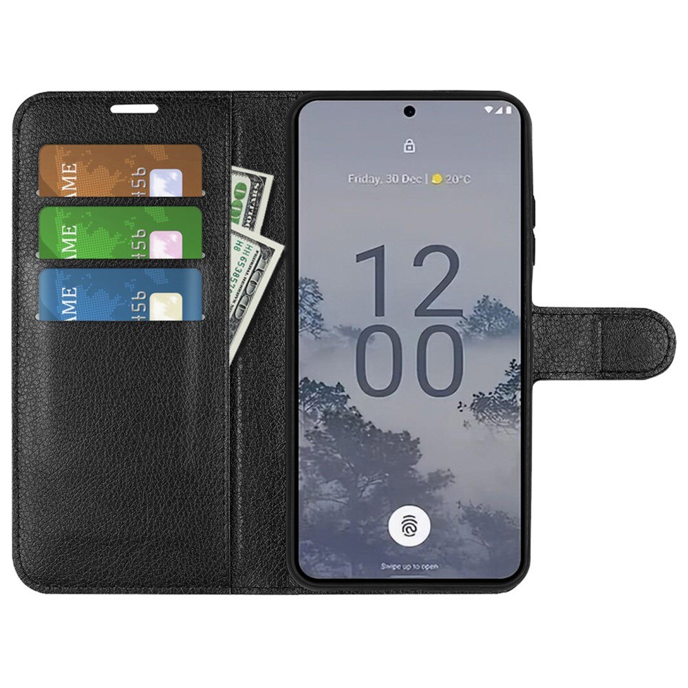  Nokia X30 Wallet Book Cover Black