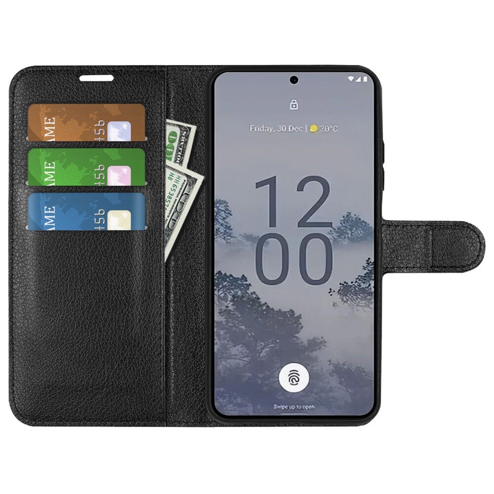 Nokia X30 Wallet Book Cover Black