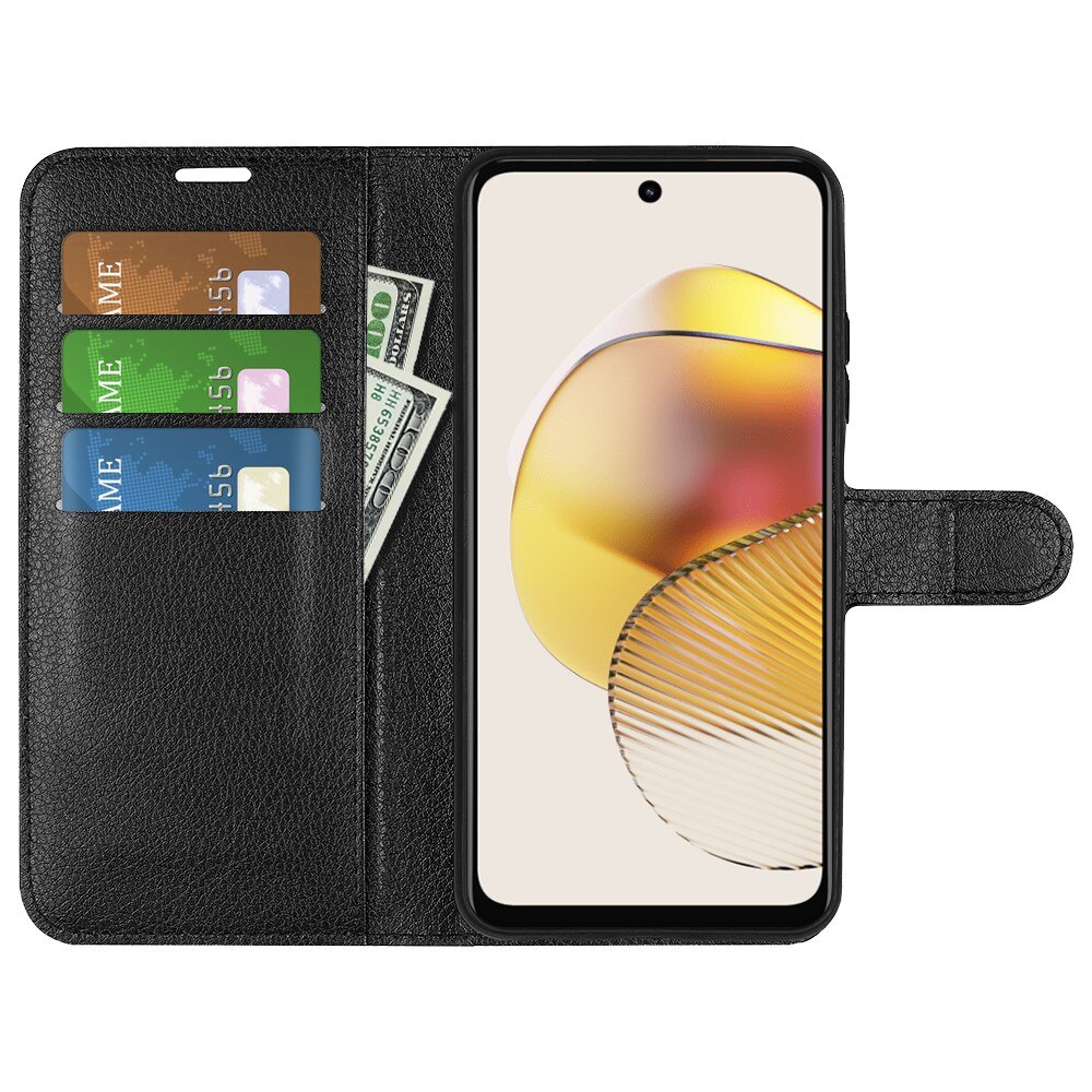 Motorola Moto G73 Wallet Book Cover Black