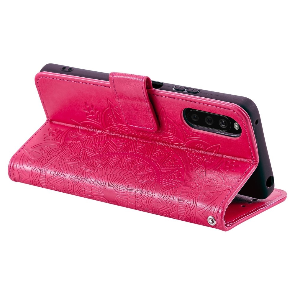 Sony Xperia 10 V Leather Cover Mandala Pink