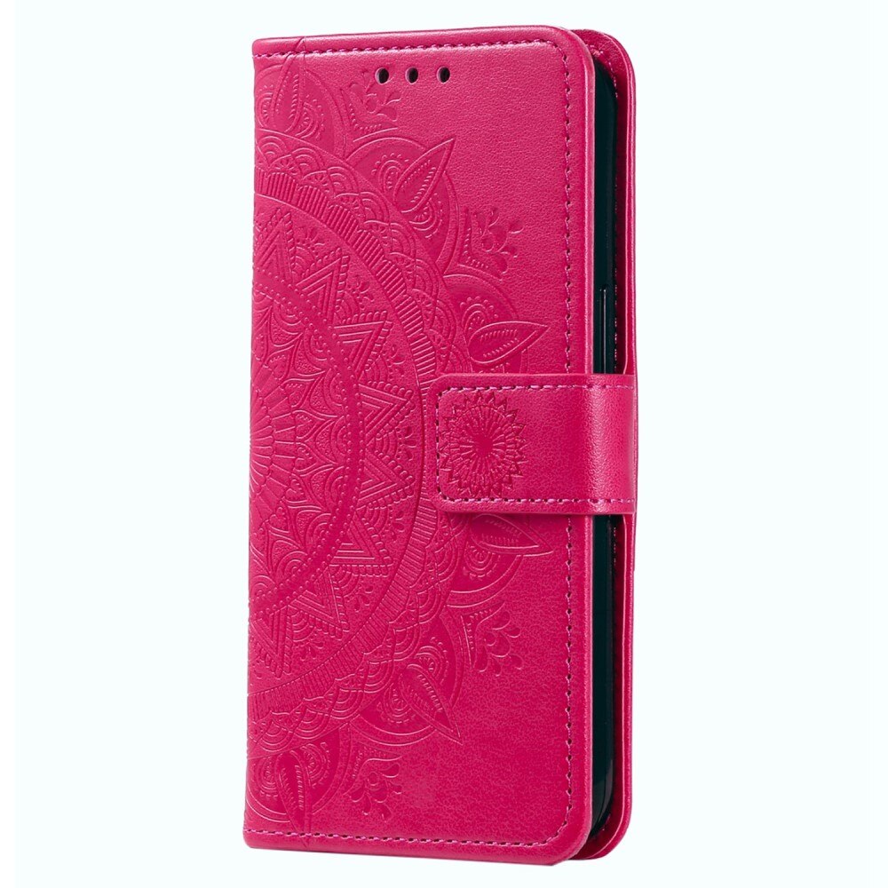 Sony Xperia 10 V Leather Cover Mandala Pink