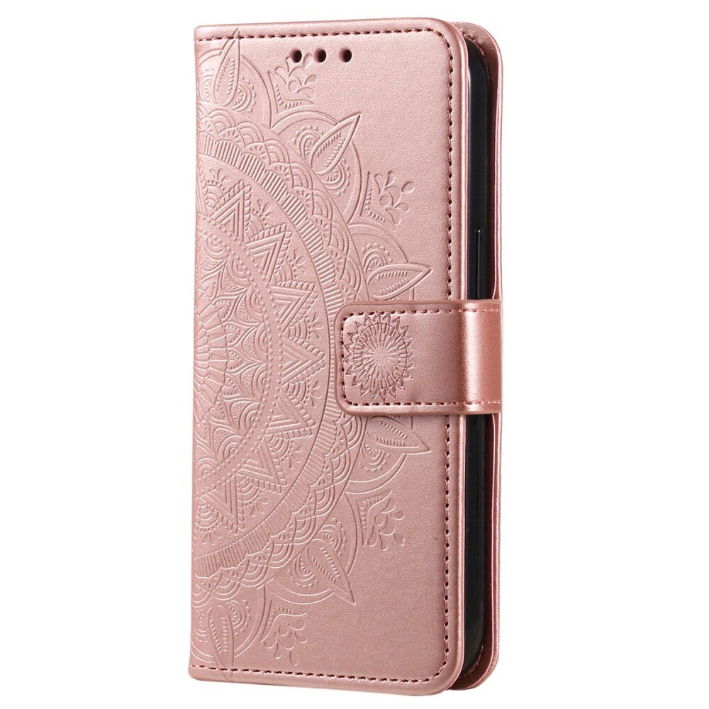 Sony Xperia 10 V Leather Cover Mandala Rose Gold