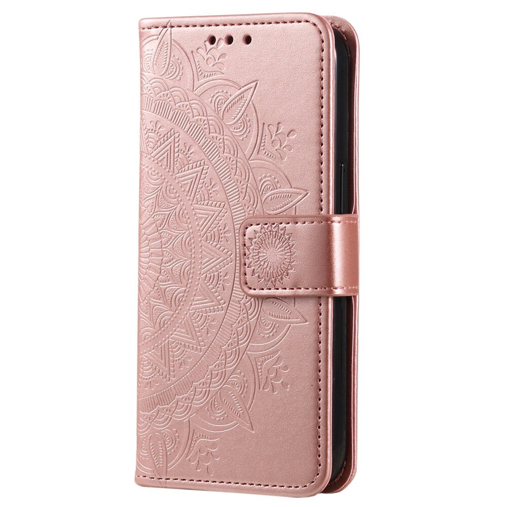 Sony Xperia 10 V Leather Cover Mandala Rose Gold