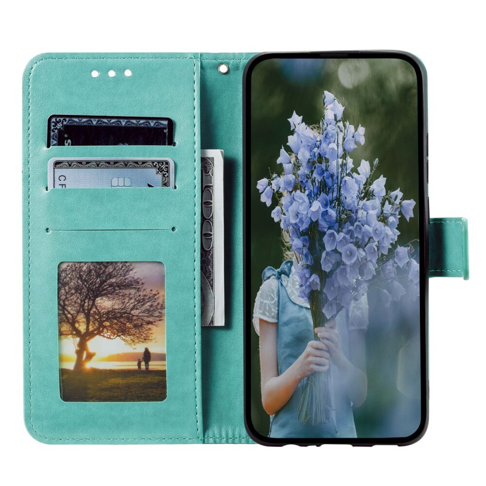 Sony Xperia 10 V Leather Cover Mandala Green