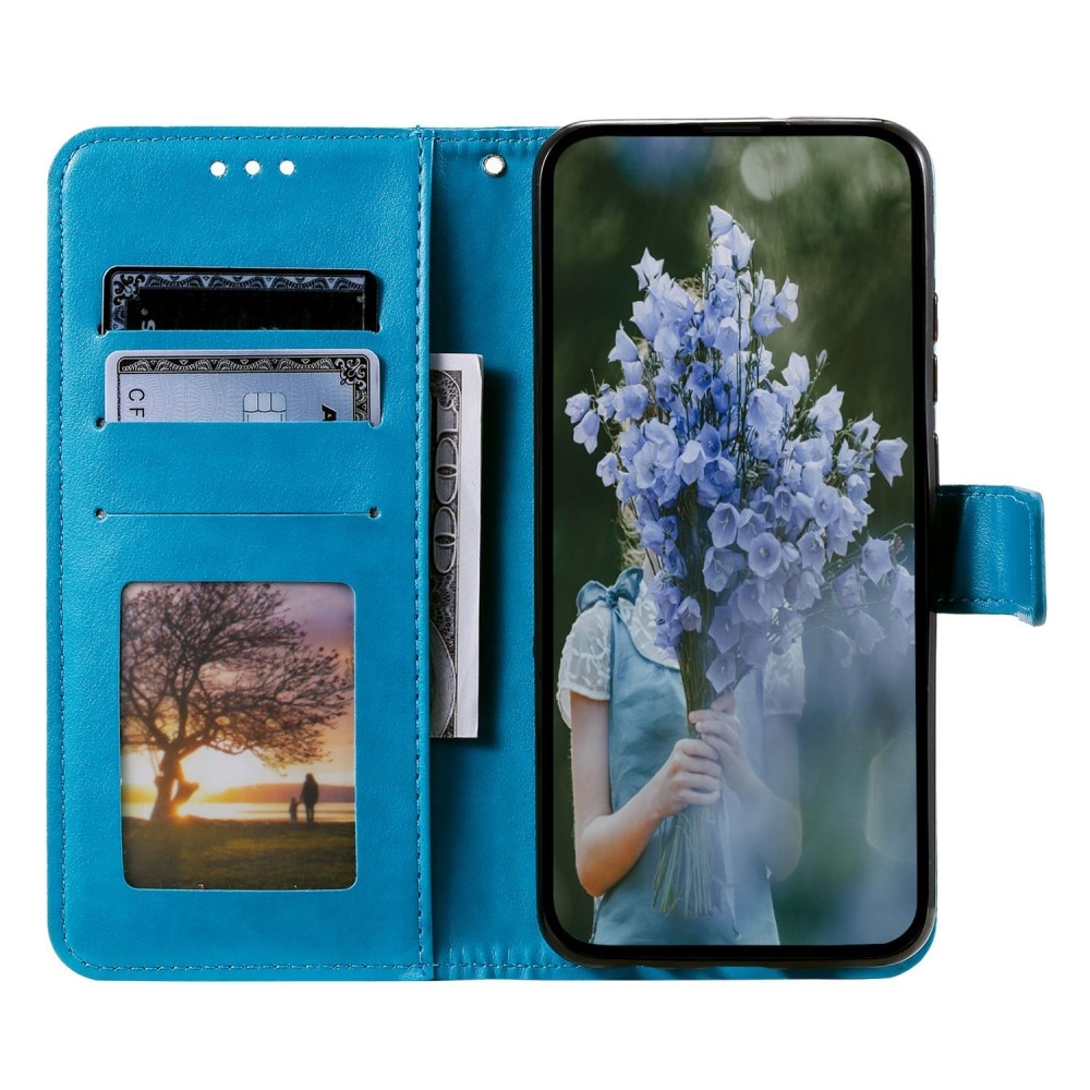 Sony Xperia 10 V Leather Cover Mandala Blue