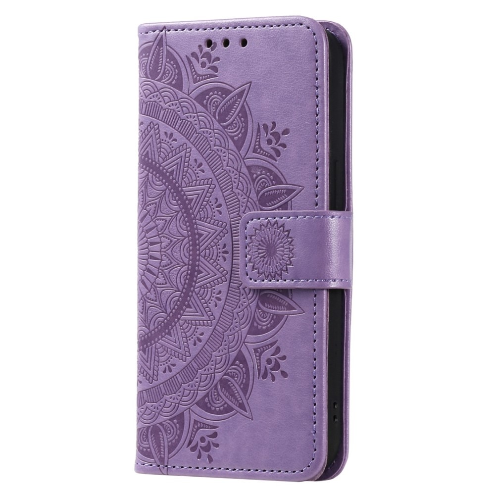 Sony Xperia 10 V Leather Cover Mandala Purple