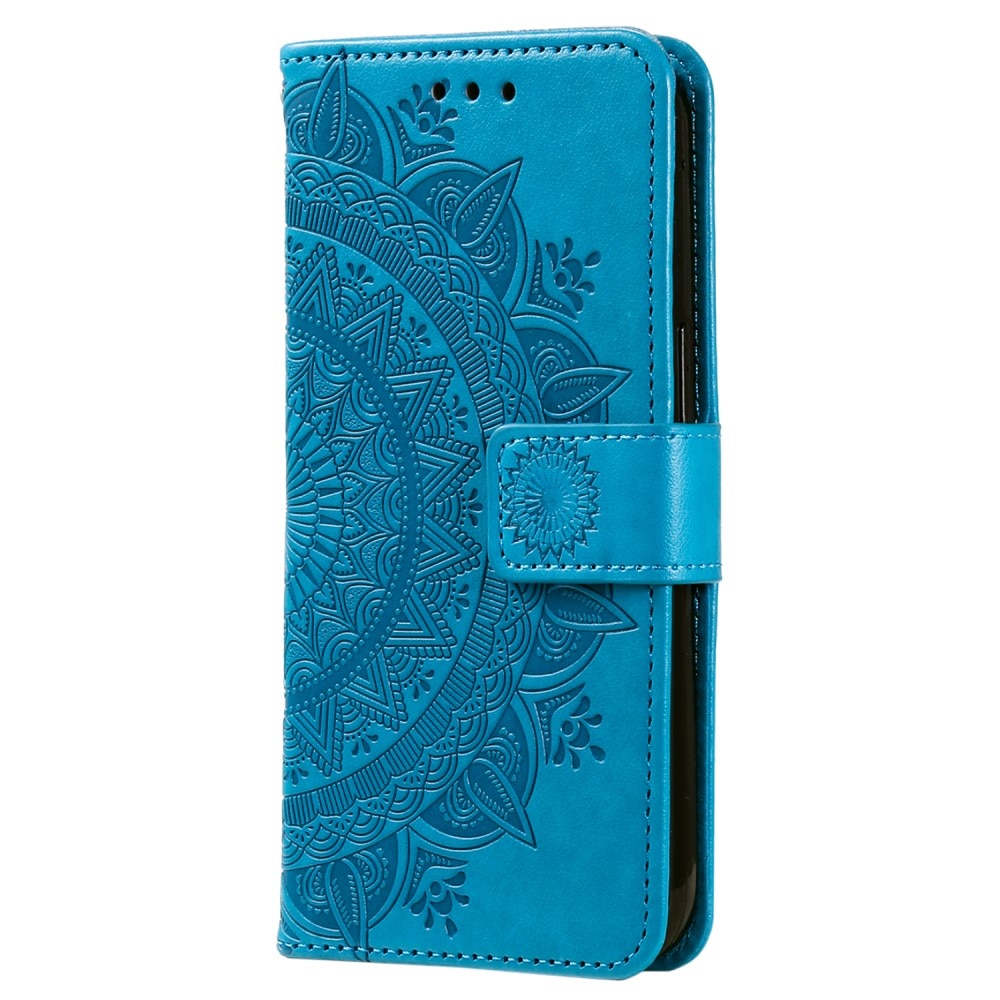 Sony Xperia 1 V Leather Cover Mandala Blue