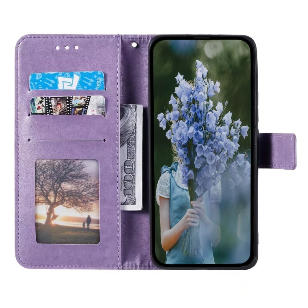 Sony Xperia 1 V Leather Cover Mandala Purple