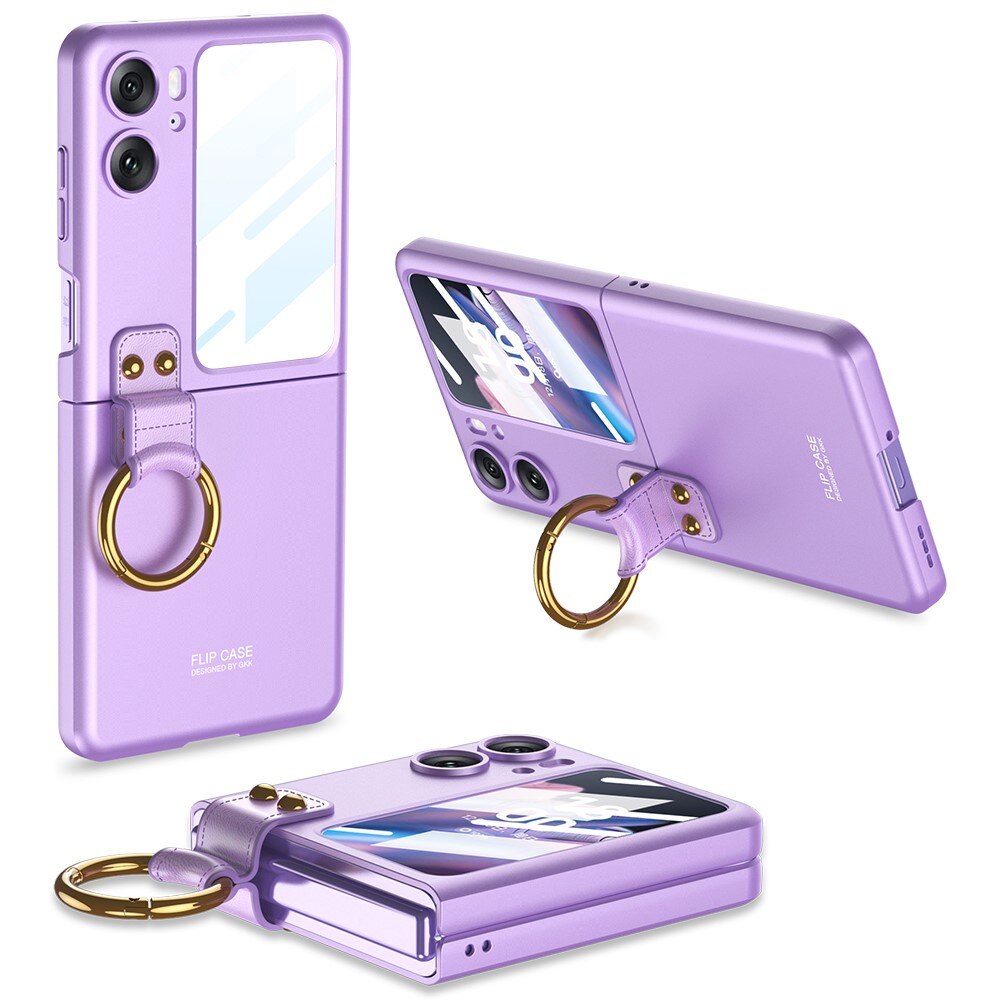 Oppo Find N2 Flip Case with ring holder Purple