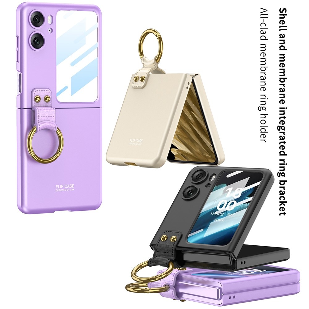 Oppo Find N2 Flip Case with ring holder Purple