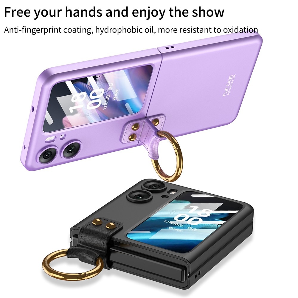 Oppo Find N2 Flip Case with ring holder Purple