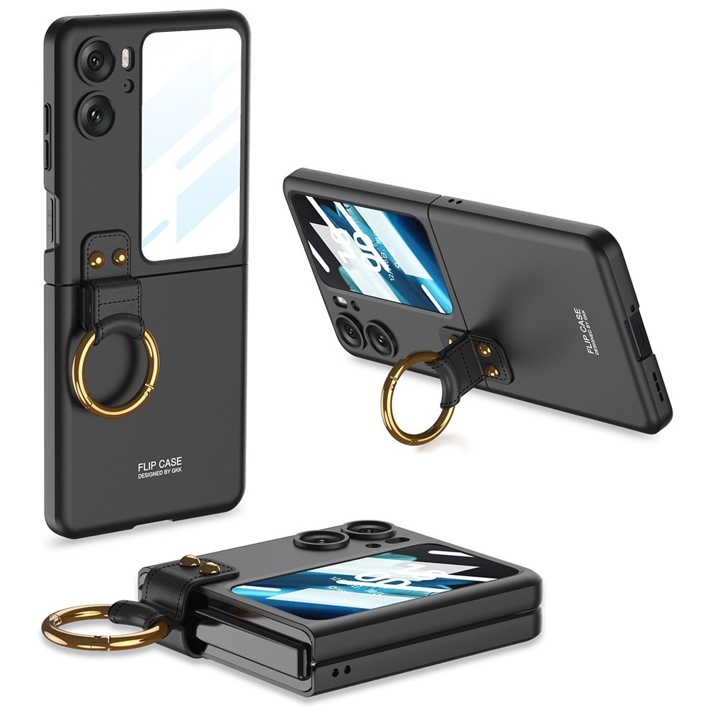 Oppo Find N2 Flip Case with ring holder Black