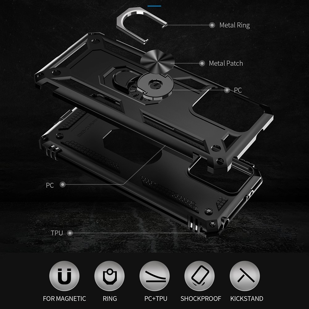 Xiaomi Redmi Note 12 Hybrid Case Tech Ring Black