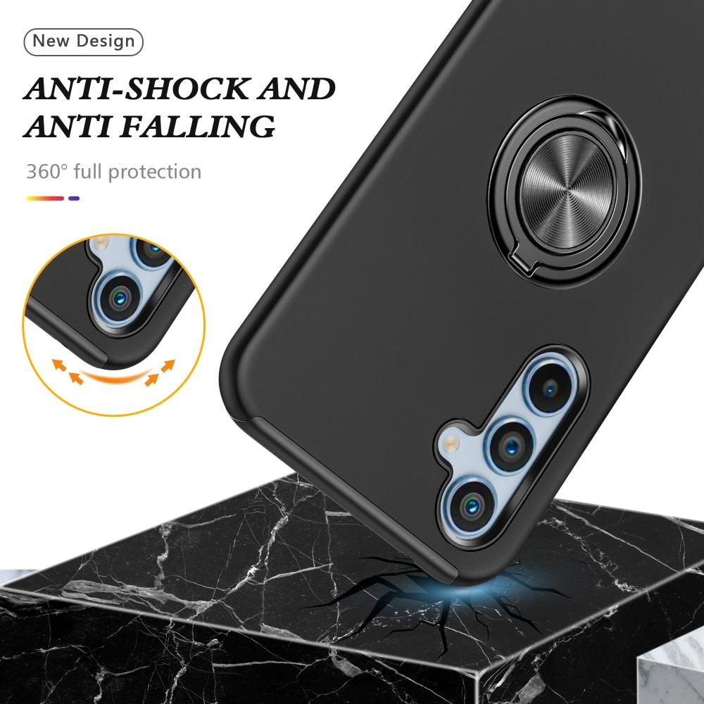 Samsung Galaxy A54 Finger Ring Kickstand Case Black