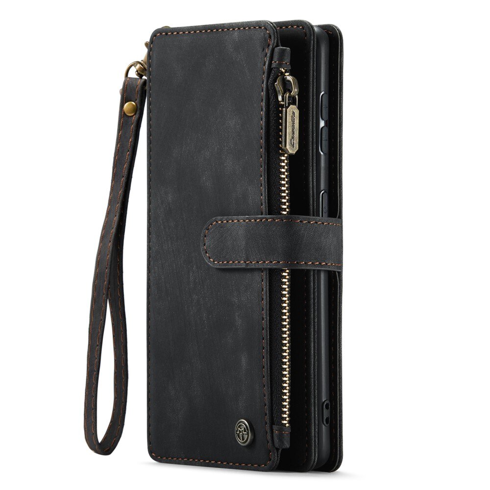 Samsung Galaxy S23 Plus Zipper Wallet Book Cover Black