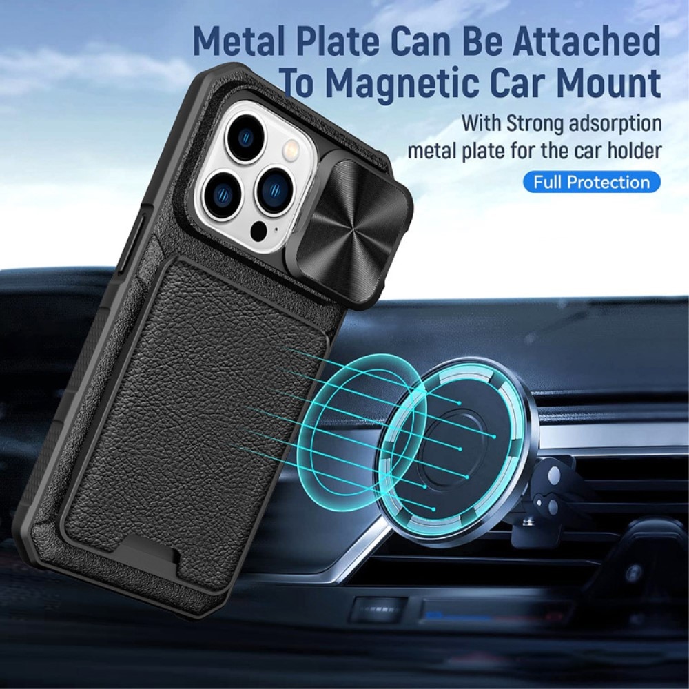 iPhone 14 Pro Max Hybrid Case Camera Protector w. Card Slot Black