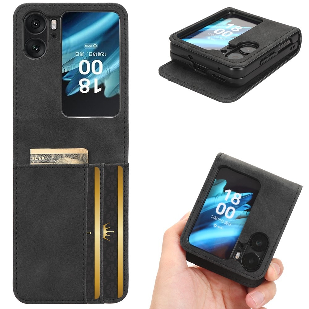 Oppo Find N2 Flip Slim Wallet Case Black