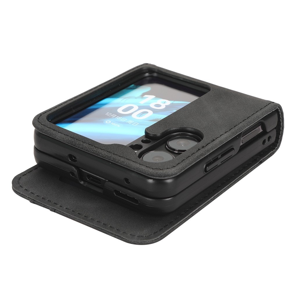 Oppo Find N2 Flip Slim Wallet Case Black