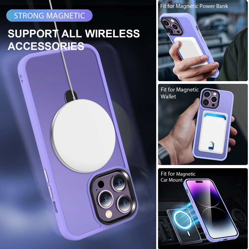 iPhone 14 Pro Max Hybrid Case MagSafe Ring Purple