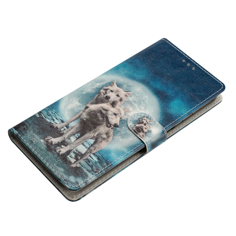 Google Pixel 6a Wallet Book Cover Wolves