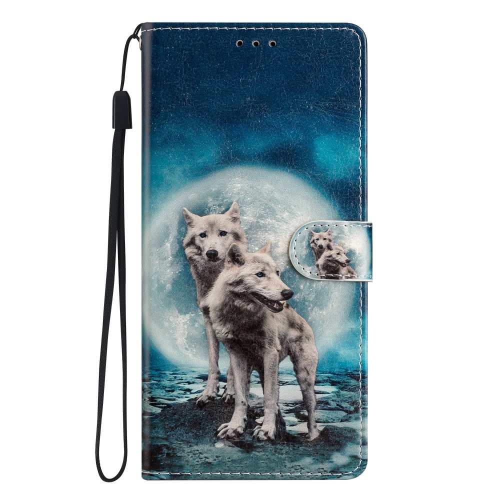 Google Pixel 6a Wallet Book Cover Wolves