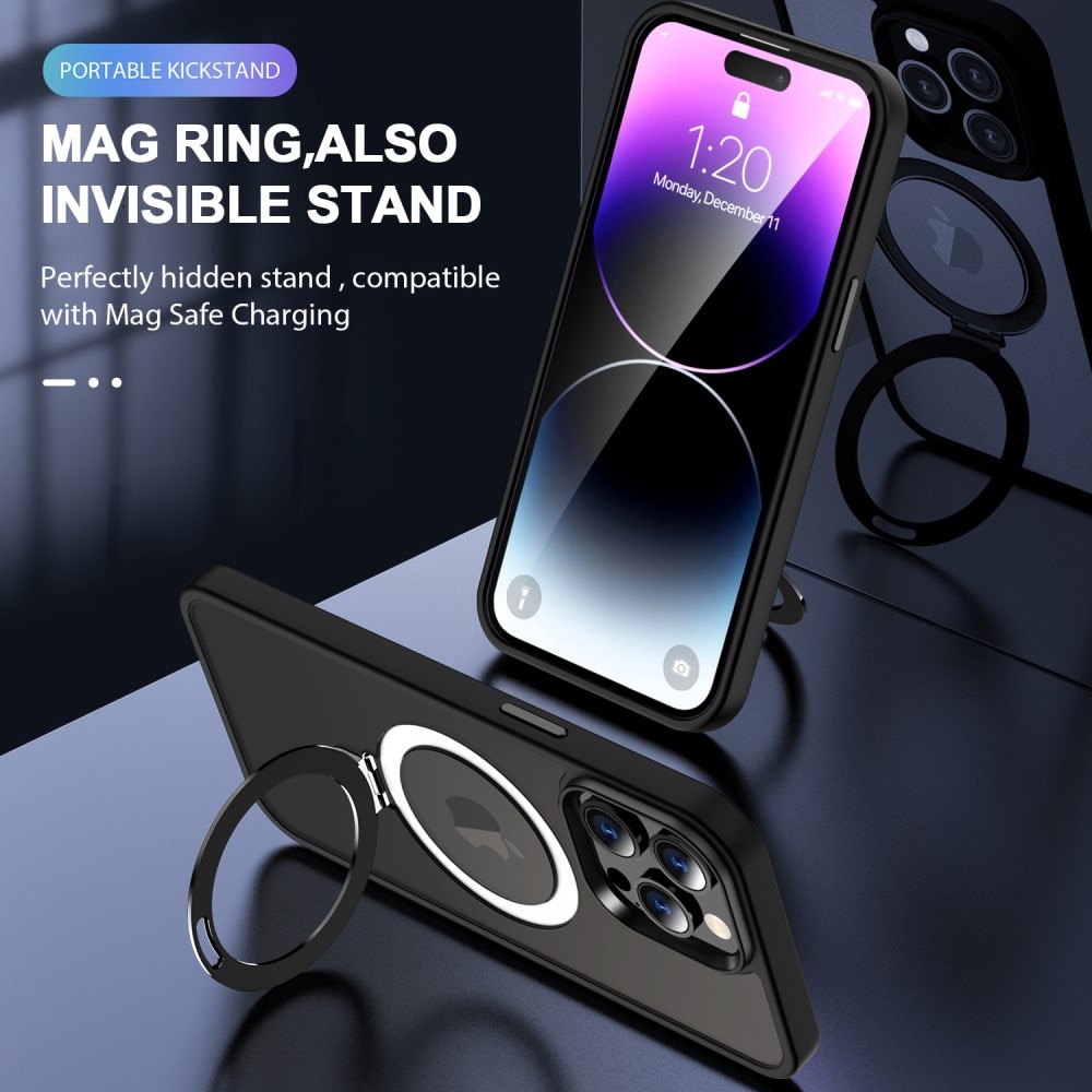 iPhone 15 Pro Hybrid Case MagSafe Ring Black
