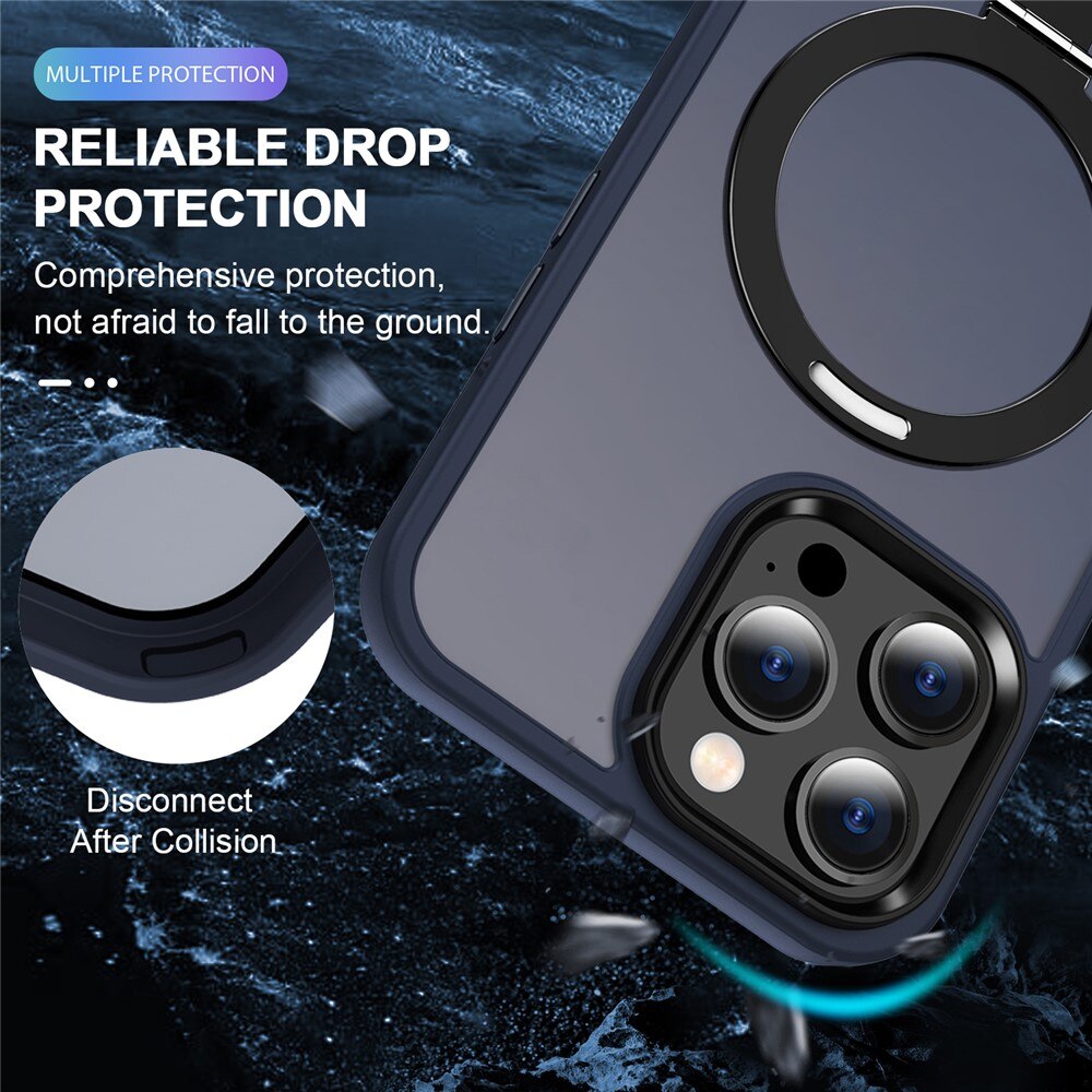 iPhone 15 Pro Max Hybrid Case Magnetic Ring Blue