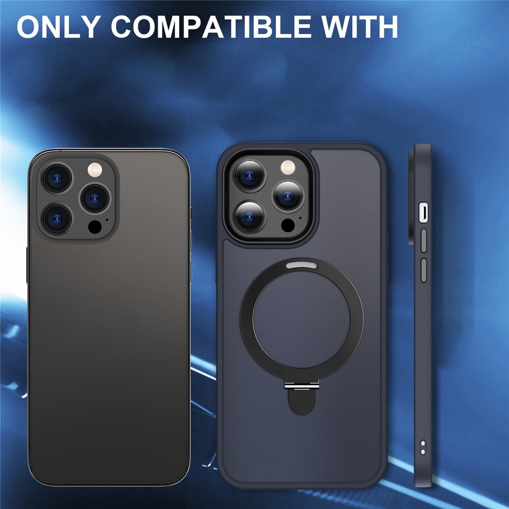 iPhone 15 Pro Max Hybrid Case Magnetic Ring Blue
