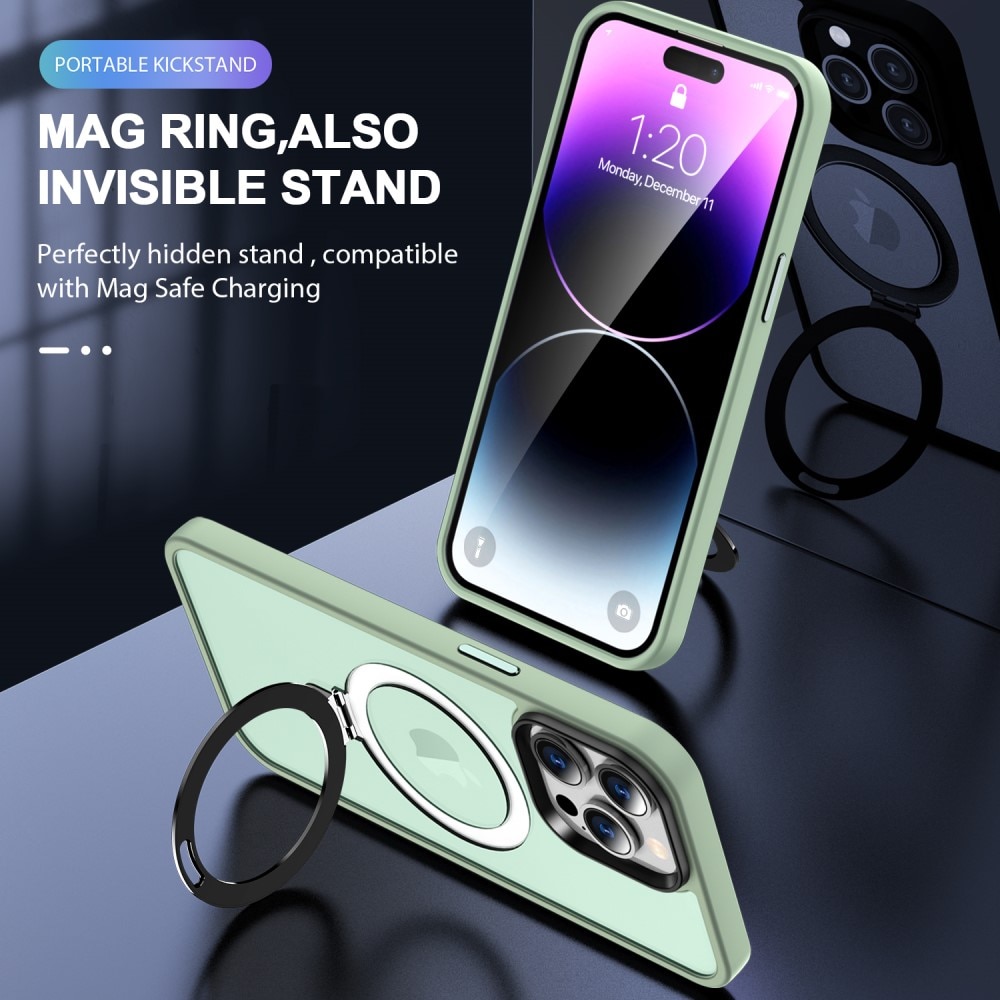 iPhone 15 Pro Hybrid Case MagSafe Ring Light Green