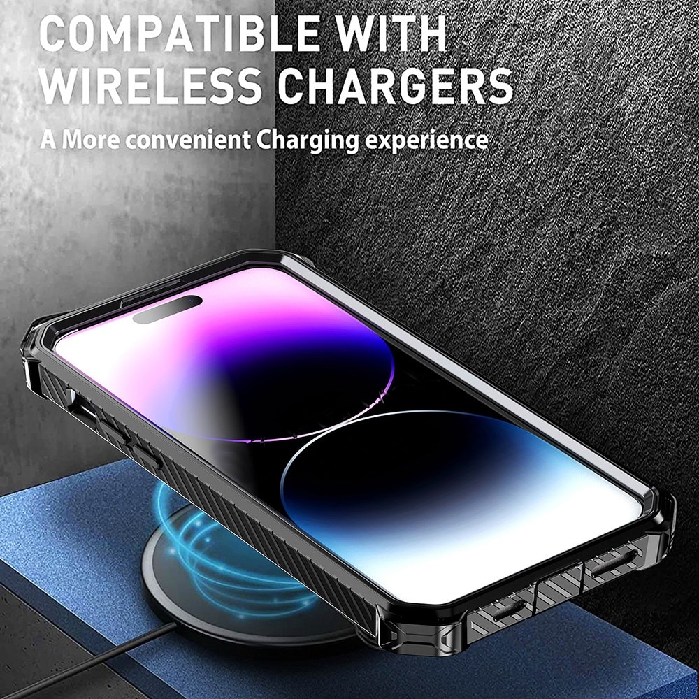 iPhone 14 Pro Max Hybrid Case Tech MagSafe Ring Black