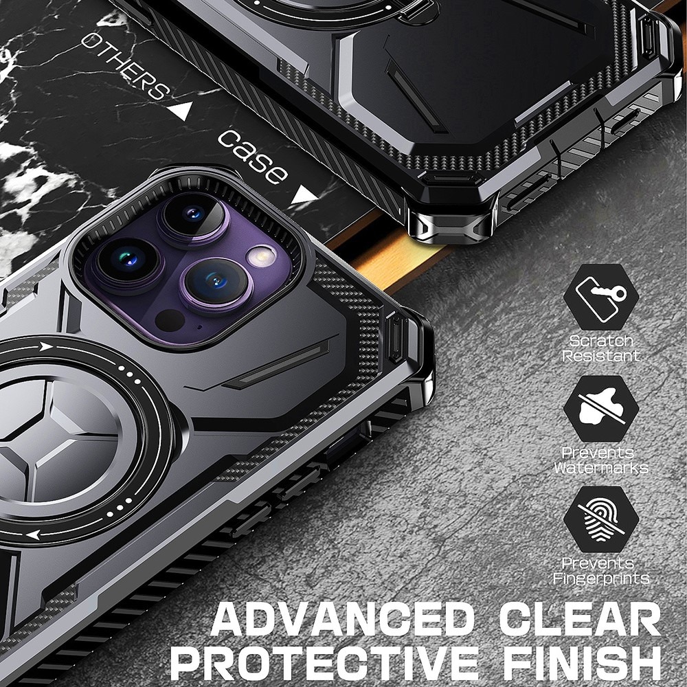 iPhone 14 Pro Hybrid Case Tech MagSafe Ring Purple