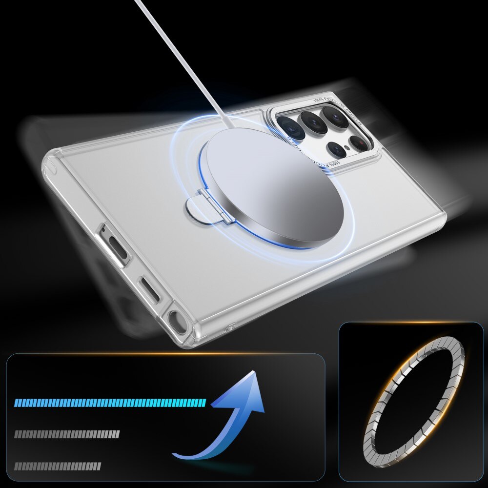 Samsung Galaxy S23 Ultra Hybrid Case MagSafe Ring Transparent
