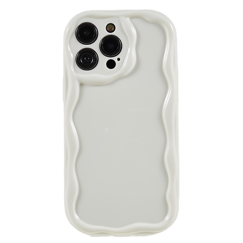 iPhone 14 Pro Wavy TPU Case Light Beige