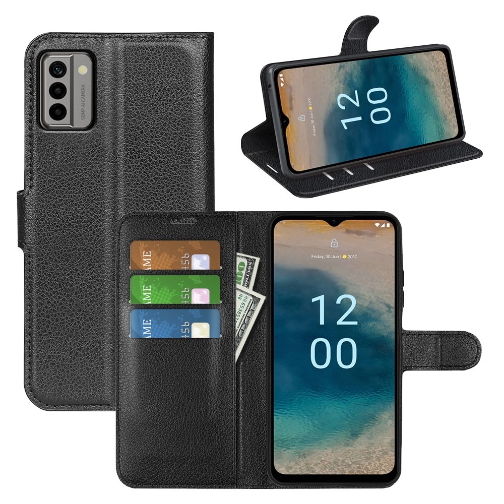 Nokia G22 Wallet Book Cover Black