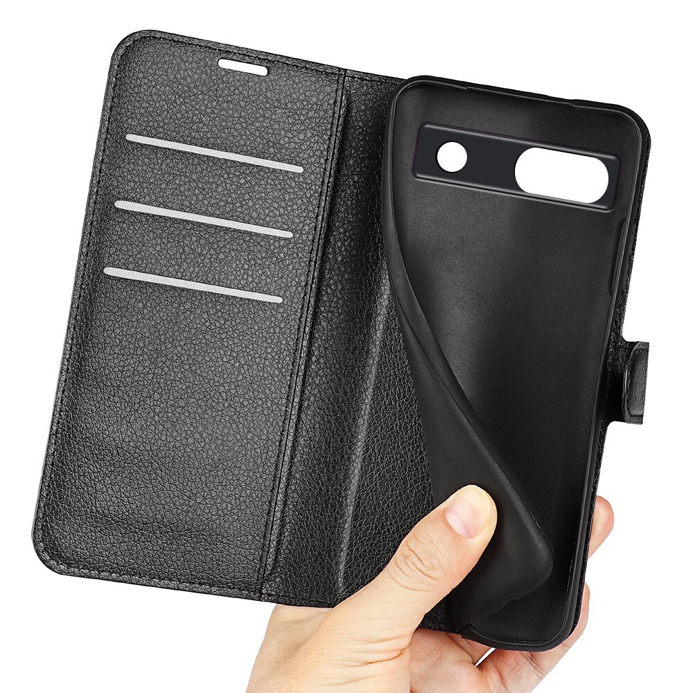 Google Pixel 7a Wallet Book Cover Black