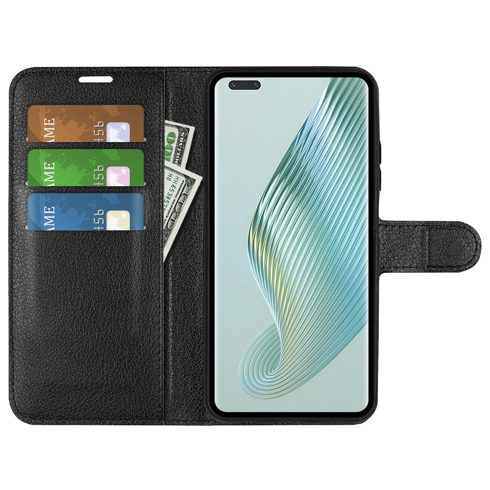 Honor Magic5 Pro Wallet Book Cover Black