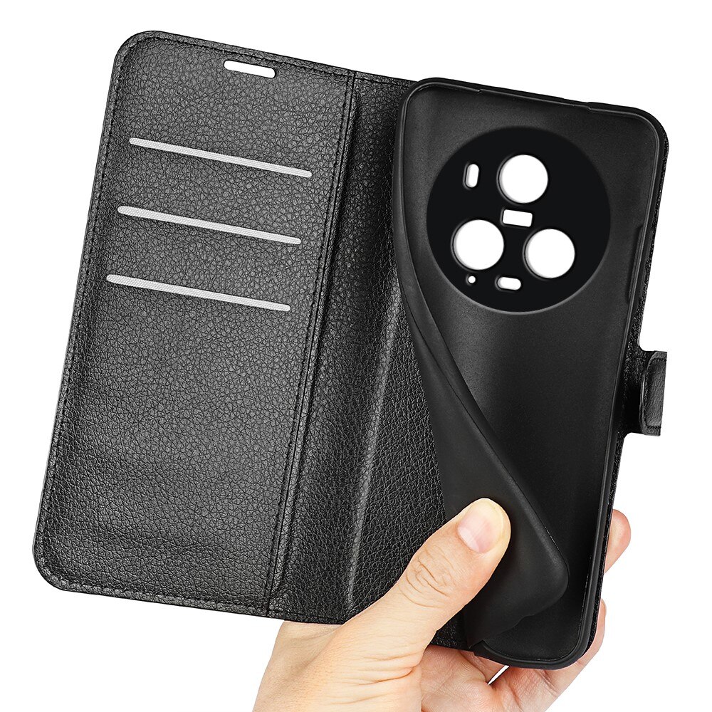 Honor Magic5 Pro Wallet Book Cover Black