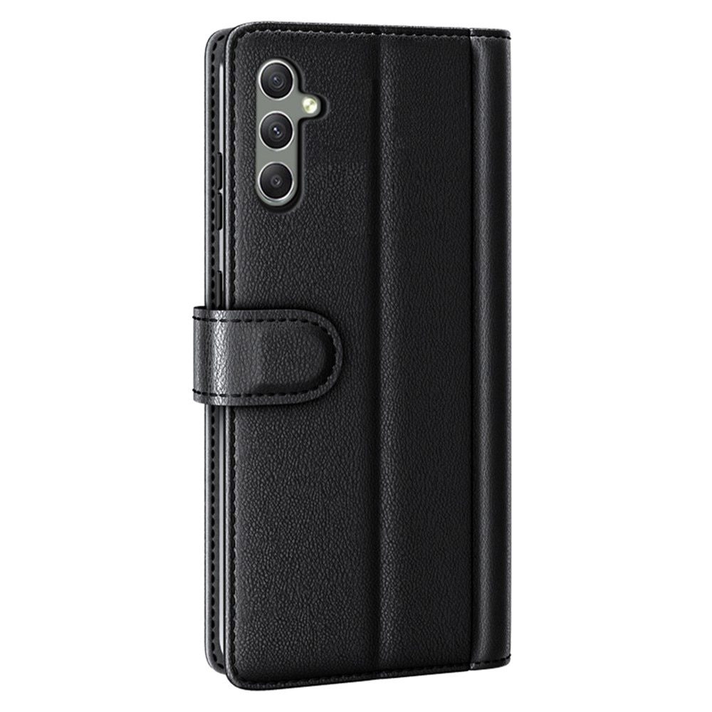 Samsung Galaxy A24 Genuine Leather Wallet Case Black