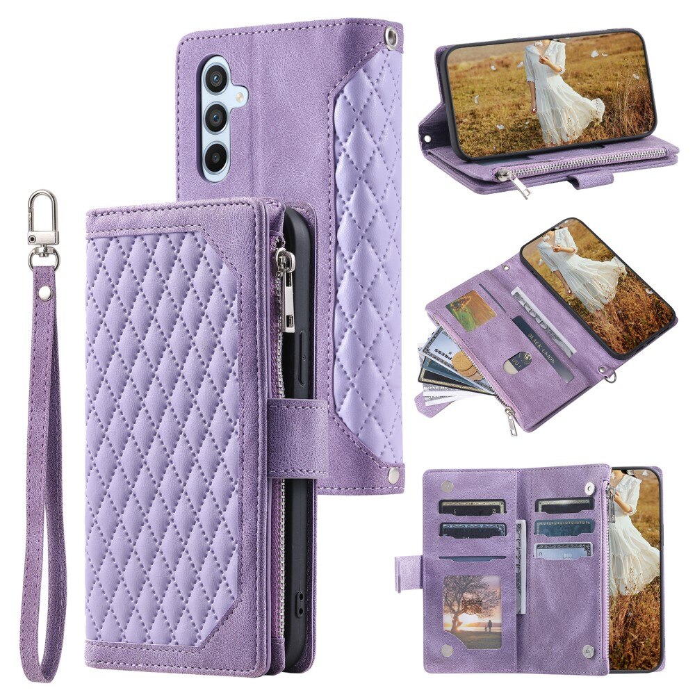 Samsung Galaxy A54 Wallet/Purse Quilted Purple