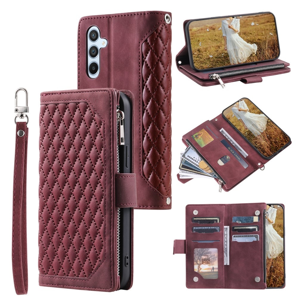 Samsung Galaxy A14 Wallet/Purse Quilted Red
