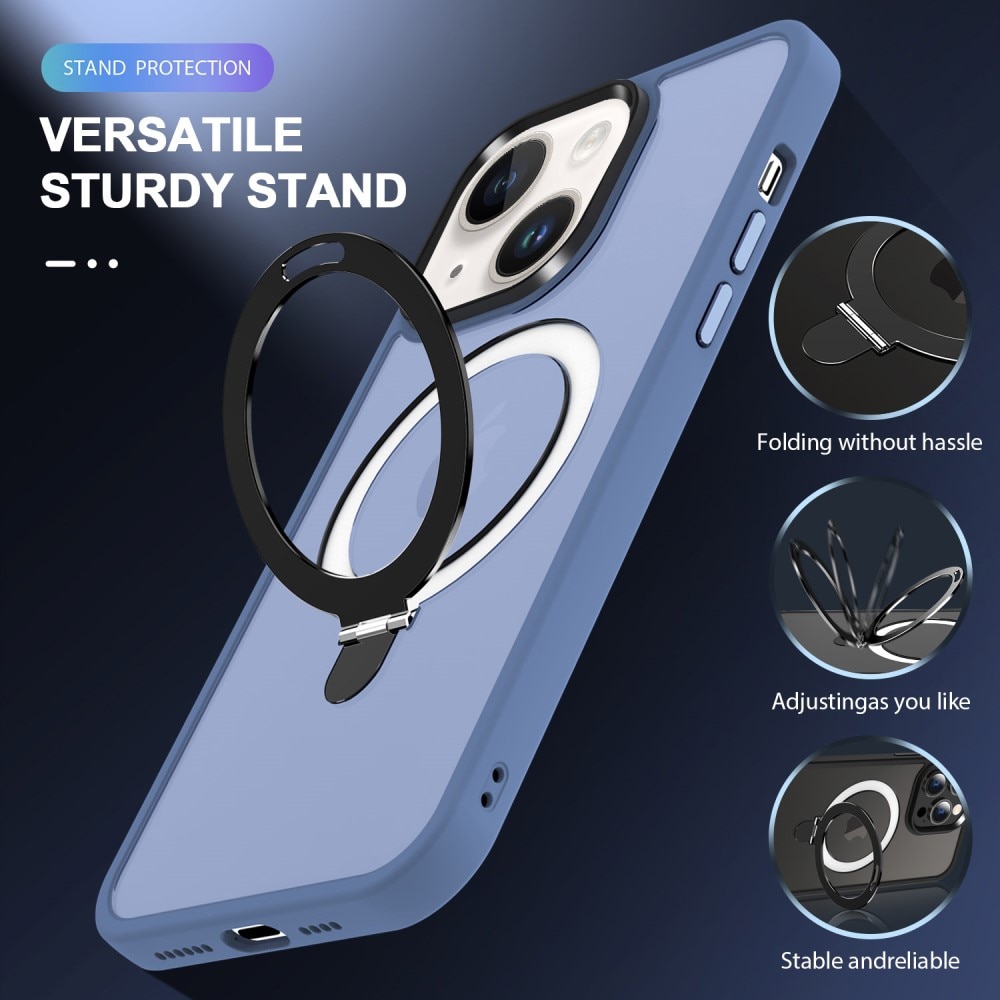 iPhone 14 Hybrid Case MagSafe Ring Blue