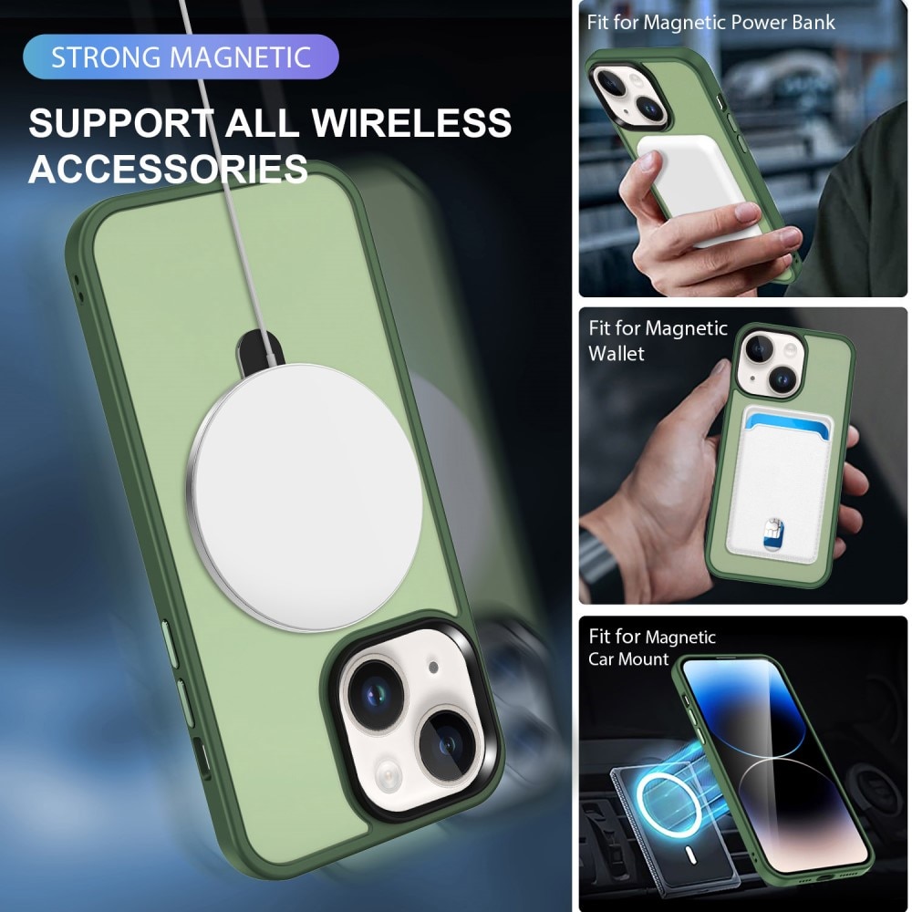 iPhone 13 Hybrid Case MagSafe Ring Green
