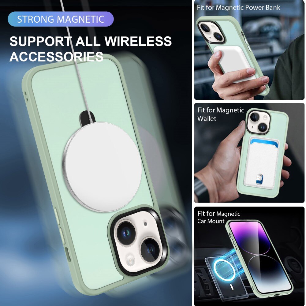 iPhone 13 Hybrid Case Magnetic Ring Green