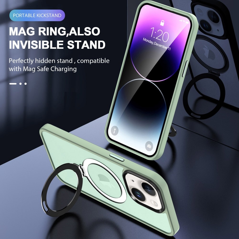 iPhone 13 Hybrid Case Magnetic Ring Green