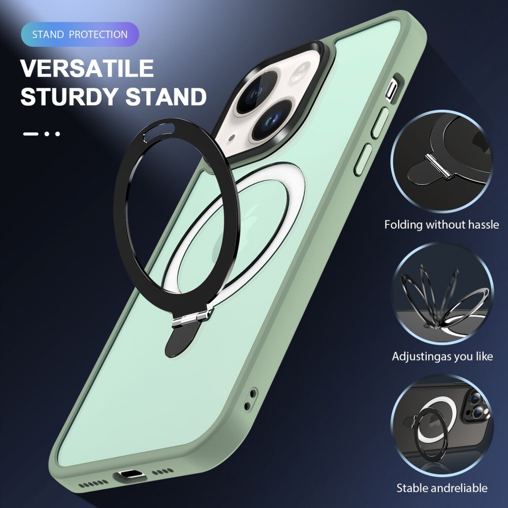 iPhone 13 Hybrid Case Magnetic Ring Green