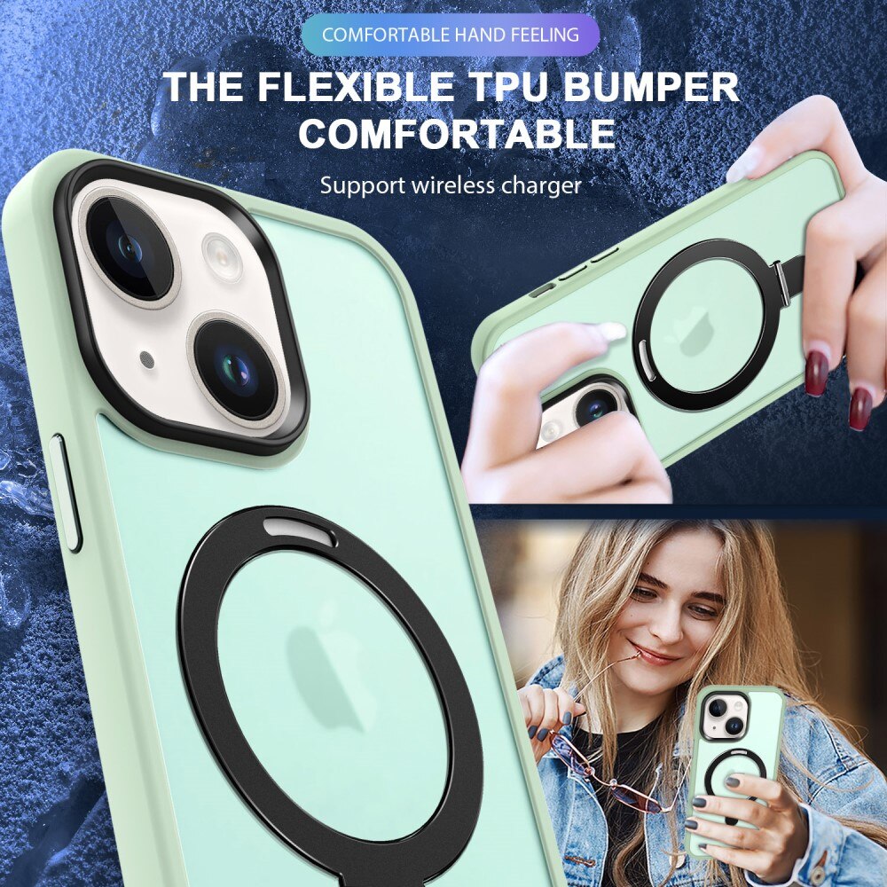iPhone 13 Hybrid Case Magnetic Ring Green