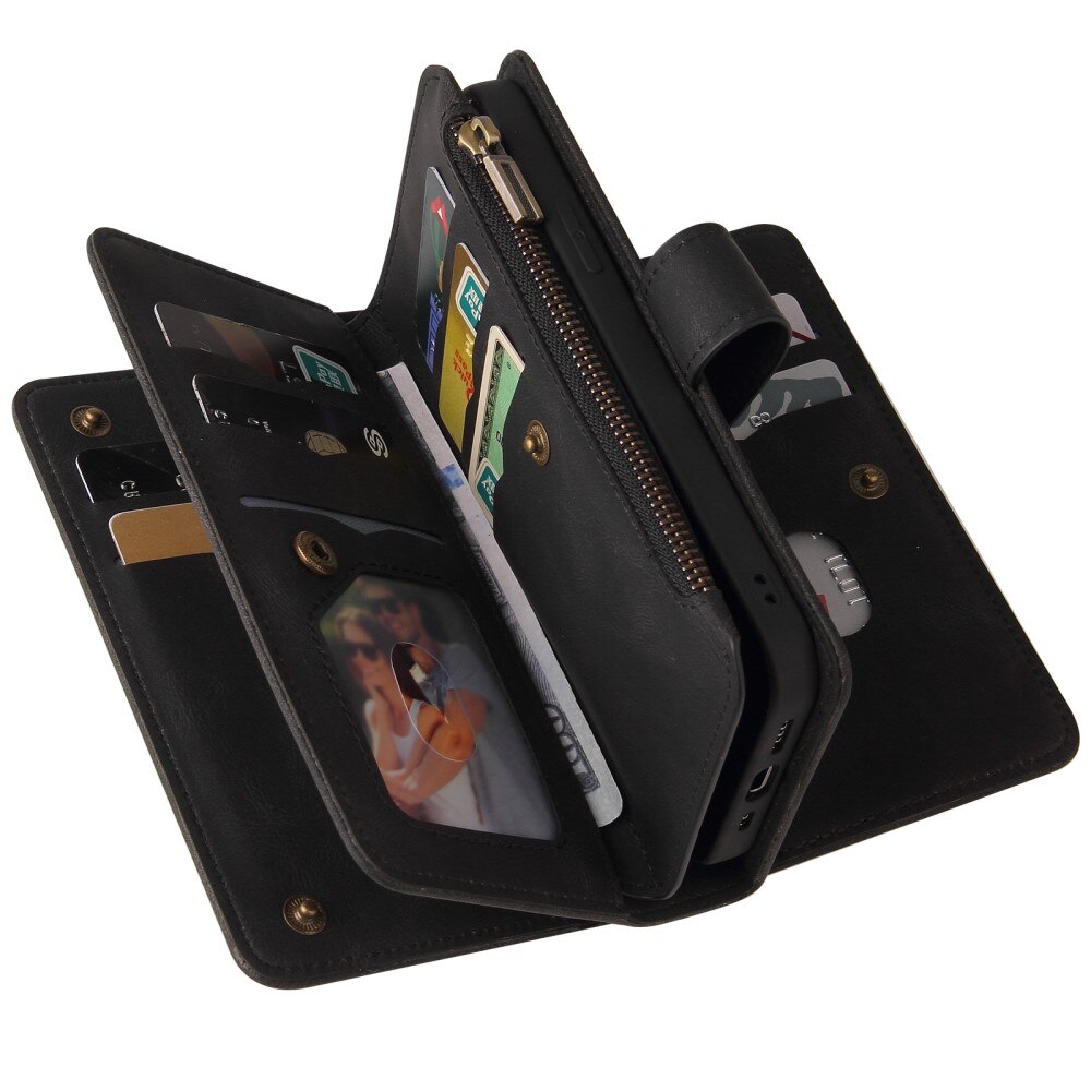 Motorola Moto G53 Leather Multi Wallet Black