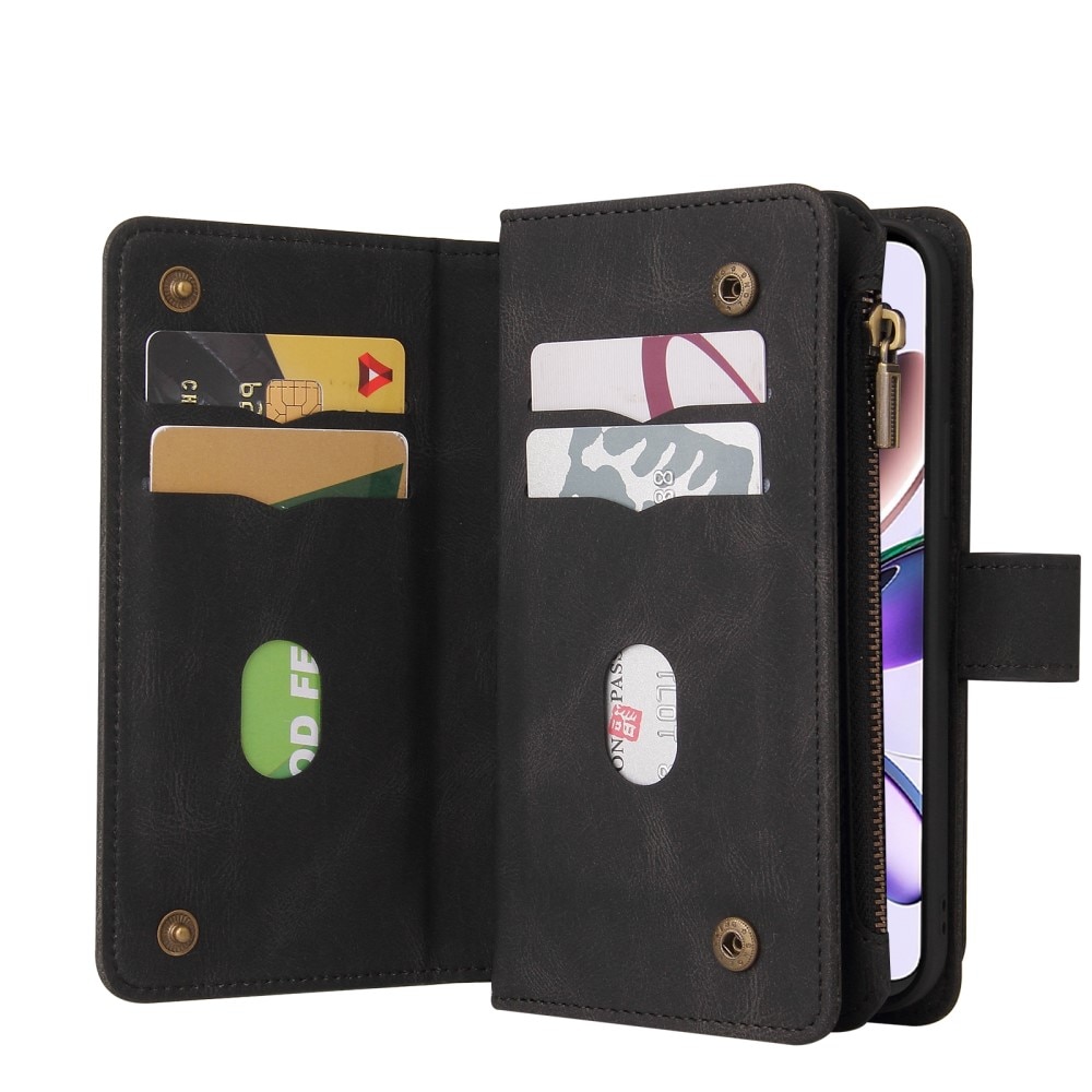 Motorola Moto G23 Leather Multi Wallet Black