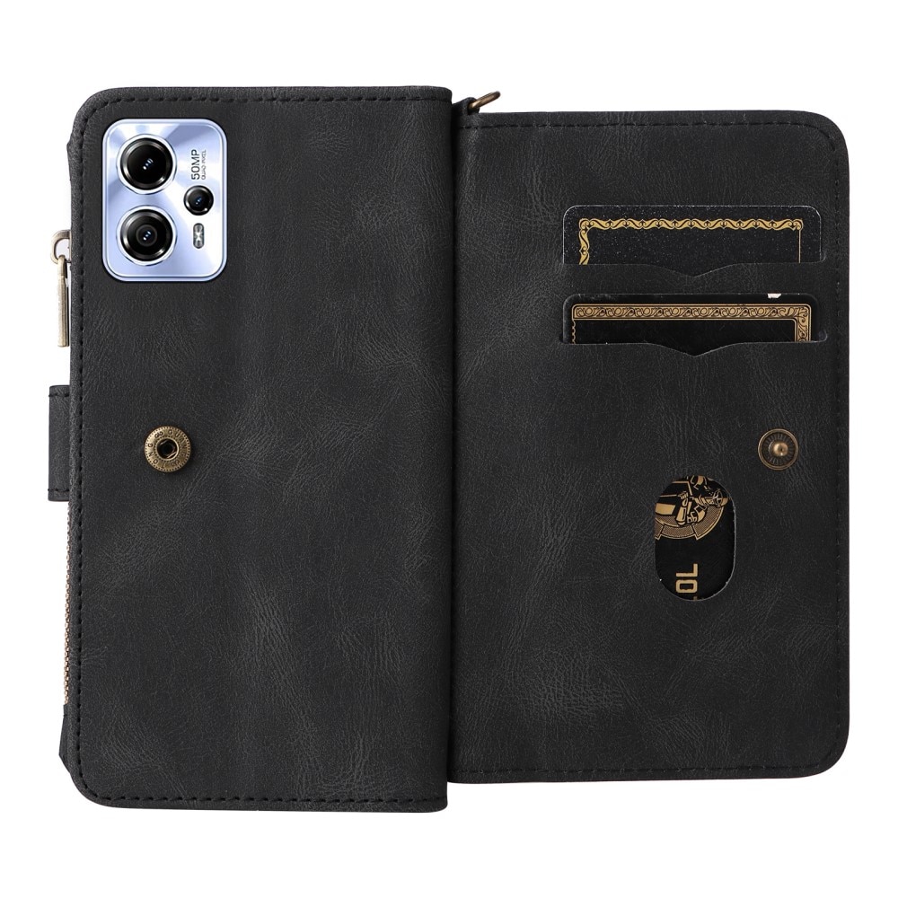 Motorola Moto G53 Leather Multi Wallet Black